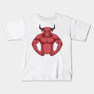 Bull as Bodybuilder extreme Kids T-Shirt